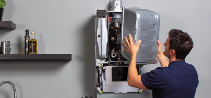 Boiler servicing header